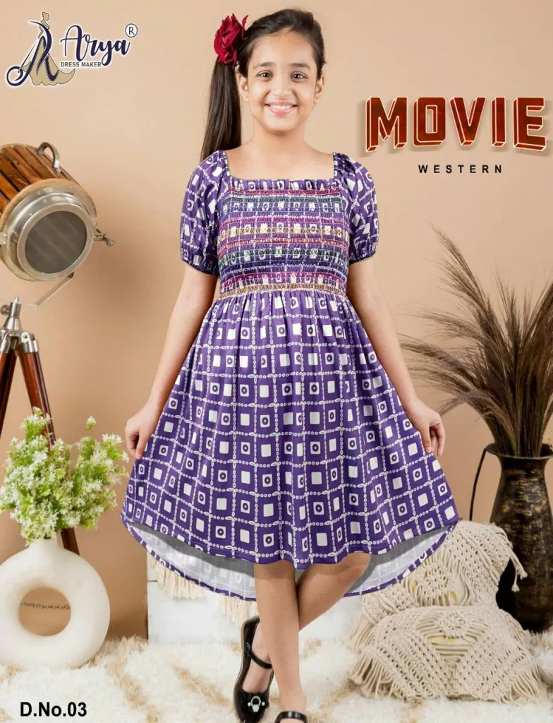 Movie Smoking Work Digital Print D1 Kids Girlswear Catalog